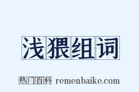 浅猥组词是什么意思的图片